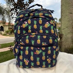 Vera Bradley Essential Full Size Backpack Pineapples and Toucans